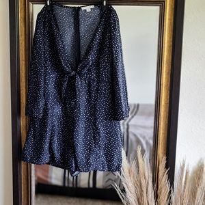 Discovery Long Sleeve Knotted Romper